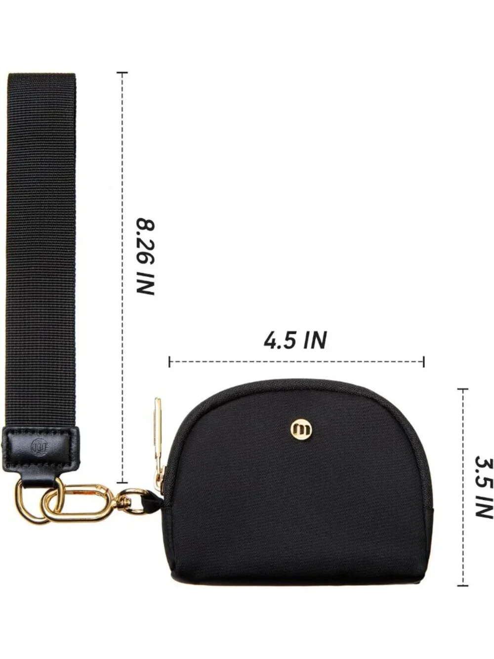 Stylish Mini Zip Around Wristlet Wallet for Women - Detachable Keychain Coin